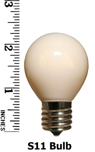 S11 White Opaque Bulbs, E17 - Intermediate Base