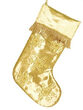 19" Gold Snowflake Stocking with Gold Fringe