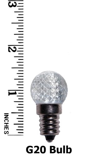 G20 Acrylic Cool White LED Globe Light Bulbs
