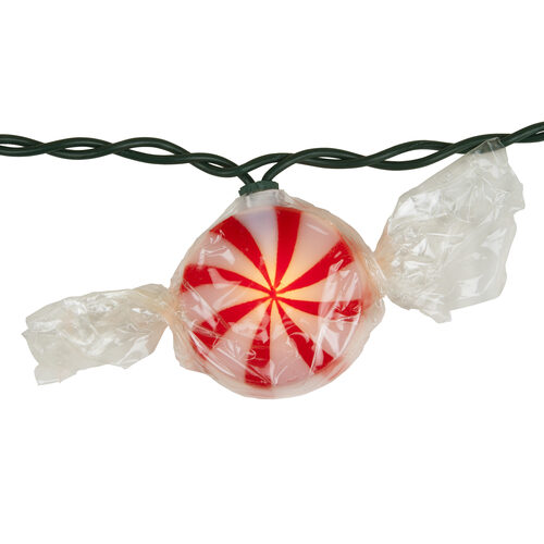 30X10" Red Peppermint Candy Light Set