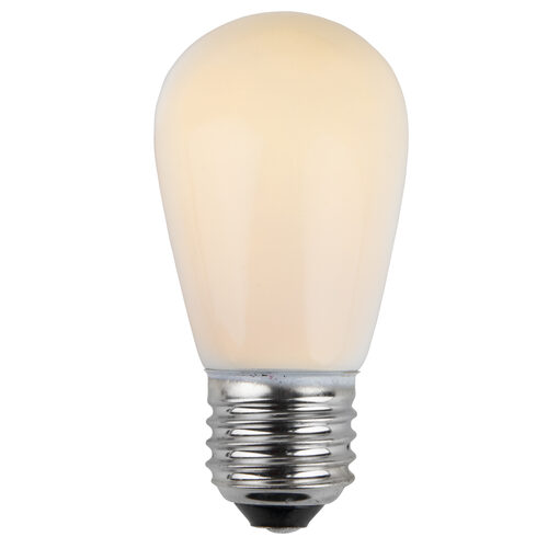 S14 White Opaque Bulbs, E26 - Medium Base