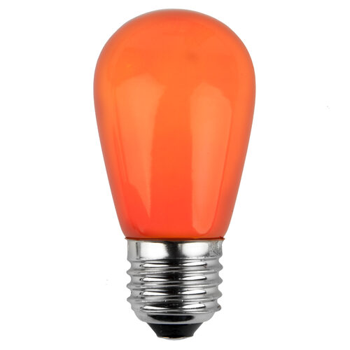 S14 Orange Opaque Bulbs, E26 - Medium Base