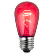 S14 Pink Transparent Bulbs, E26 - Medium Base