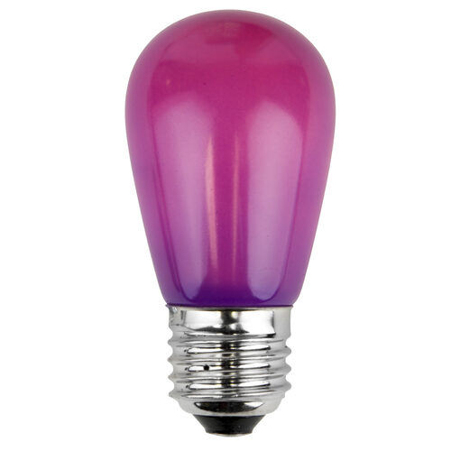 S14 Purple Opaque Bulbs, E26 - Medium Base