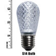 T50 Acrylic Cool White LED Bulbs
