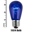 S14 Blue Triple Dipped Transparent Bulbs, E26 - Medium Base