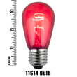 S14 Pink Transparent Bulbs, E26 - Medium Base