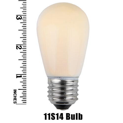 S14 White Opaque Bulbs, E26 - Medium Base