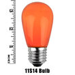 S14 Orange Opaque Bulbs, E26 - Medium Base