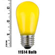 S14 Yellow Opaque Bulbs, E26 - Medium Base