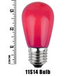 S14 Pink Opaque Bulbs, E26 - Medium Base