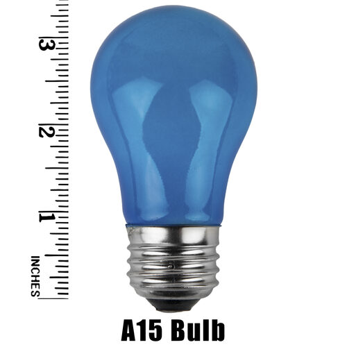 A15 Multicolor Opaque Bulbs, E26 - Medium Base