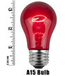 A15 Multicolor Transparent Bulbs, E26 - Medium Base