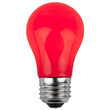 A15 Red Opaque Bulbs, E26 - Medium Base