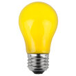 A15 Yellow Opaque Bulbs, E26 - Medium Base