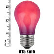 A15 Purple Opaque Bulbs, E26 - Medium Base