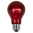 A19 Red Transparent Bulbs, E26 - Medium Base