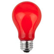 A19 Red Opaque Bulbs, E26 - Medium Base