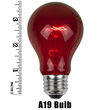A19 Multicolor Transparent Bulbs, E26 - Medium Base