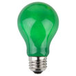 A19 Green Opaque Bulbs, E26 - Medium Base