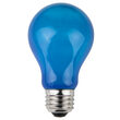 A19 Blue Opaque Bulbs, E26 - Medium Base