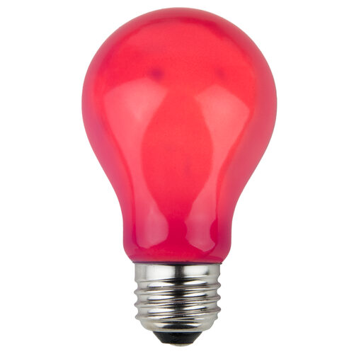 A19 Pink Opaque Bulbs, E26 - Medium Base