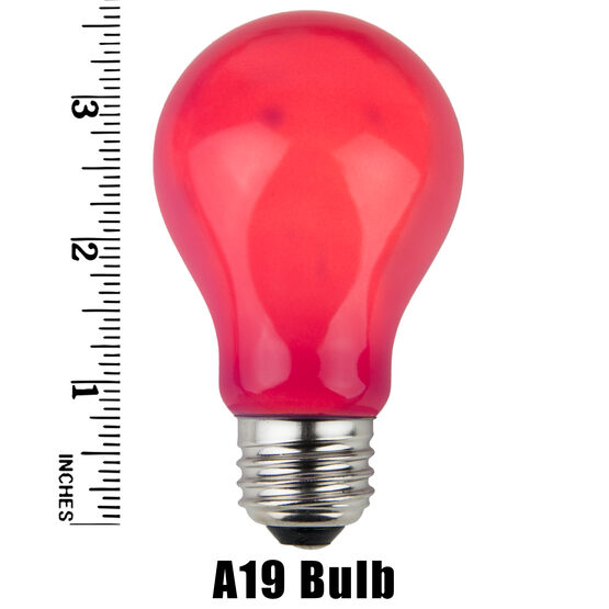 A19 Pink Opaque Bulbs, E26 Medium Base Wintergreen Corporation