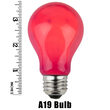A19 Pink Opaque Bulbs, E26 - Medium Base
