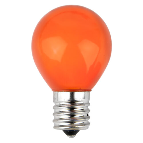 S11 Orange Opaque Bulbs, E17 - Intermediate Base
