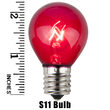 S11 Purple Transparent Bulbs, E17 - Intermediate Base
