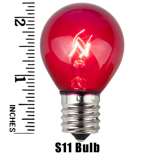 S11 Purple Transparent Bulbs, E17 - Intermediate Base