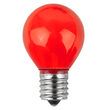 S11 Red Opaque Bulbs, E17 - Intermediate Base