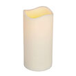 3"D Resin Indoor/Outdoor Battery Operated Flameless LED Candle in Bisque