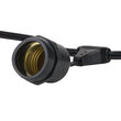E26 - Medium Light Patio Stringer with Drops, Black Wire