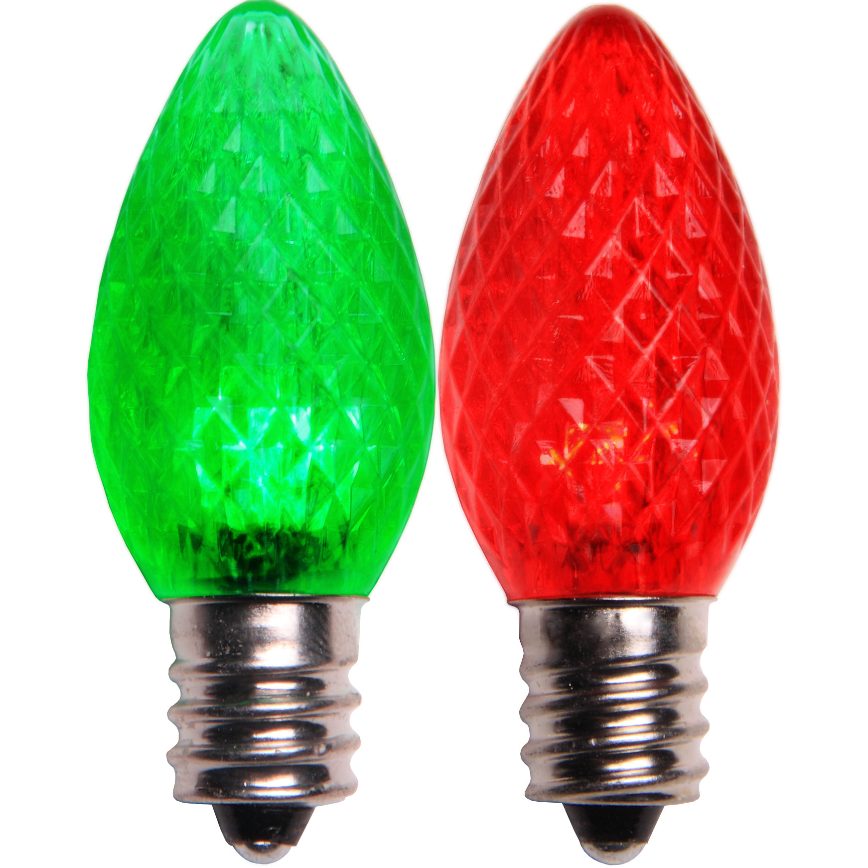 C7 120V Color Change Red LED Bulbs Wintergreen Corporation