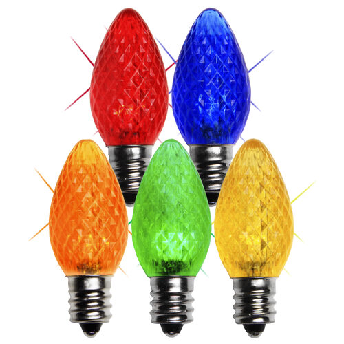 C7 Twinkle Acrylic Multicolor LED Bulbs
