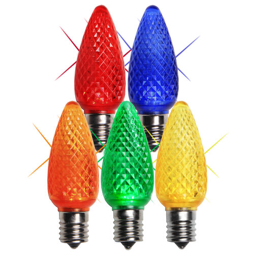 C9 Twinkle Acrylic Multicolor LED Bulbs