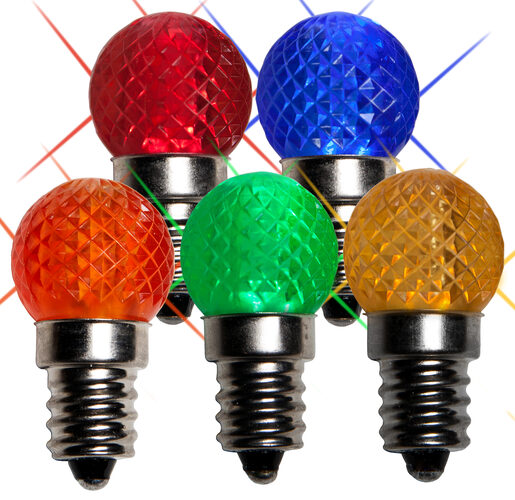 G20 Twinkle Acrylic Multicolor LED Globe Light Bulbs