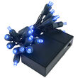 Blue Battery Operated 5mm LED Lights, Green Wire