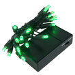 Green Battery Operated 5mm LED Lights, Green Wire
