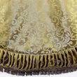 Gold Jacquard Tree Skirt with Pleat and Tassel Border