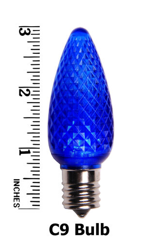 C9 Acrylic Blue LED Bulbs