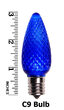 C9 Acrylic Blue LED Bulbs