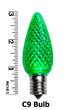 C9 Acrylic Green LED Bulbs