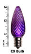 C9 Acrylic Purple LED Bulbs