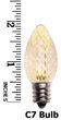 C7 Twinkle Acrylic Warm White LED Bulbs