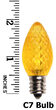 C7 Acrylic Gold LED Bulbs