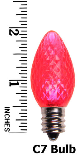 C7 Acrylic Pink LED Bulbs