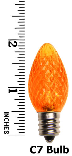 C7 Acrylic Amber LED Bulbs
