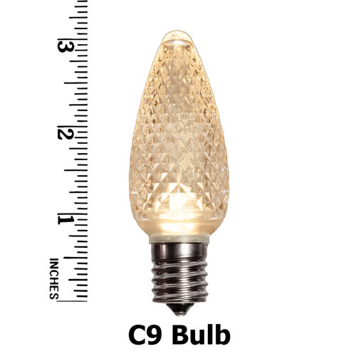 C9 Acrylic Sun Warm White LED Bulbs